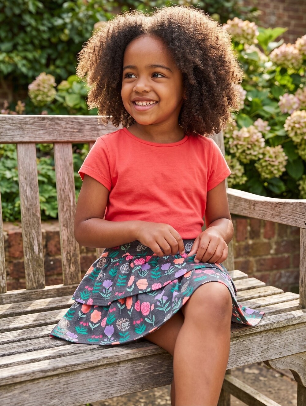 Jumping Beans Floral Comfy Skirt 2T